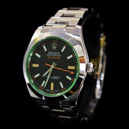 Rolex Milgauss 40mm Green Sapphire Mens Wristwatch