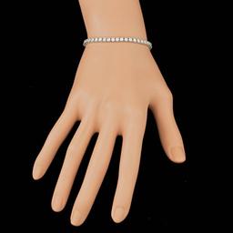14k White Gold 4.80ct Diamond Bracelet