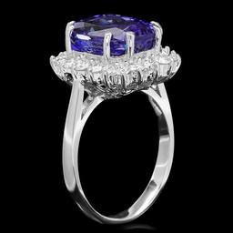 14k Gold 6.00ct Tanzanite 0.90ct Diamond Ring