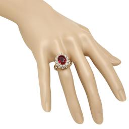 14K Gold 4.97ct Ruby 1.54ct Diamond Ring