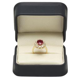 14K Gold 4.97ct Ruby 1.54ct Diamond Ring