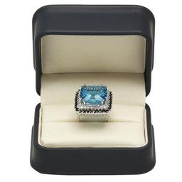 14K Gold 20.53ct Topaz 1.65ct Sapphire 0.77ct Diamond Ring