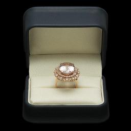 14K Gold 11.52ct Morganite 1.92ct Diamond Ring