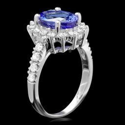 18k Gold 2.00ct Tanzanite 0.80ct Diamond Ring