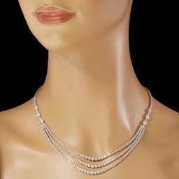 14K Gold 12.20ct Diamond Necklace