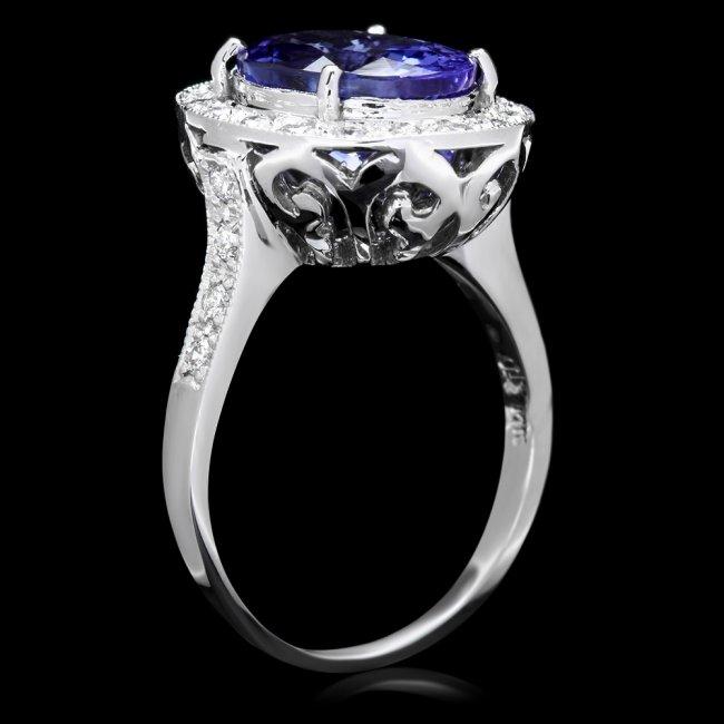 14k Gold 5.00ct Tanzanite 0.70ct Diamond Ring