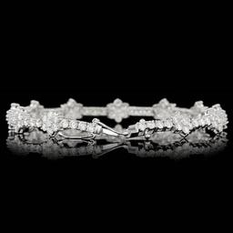 18k White Gold 6.80ct Diamond Bracelet