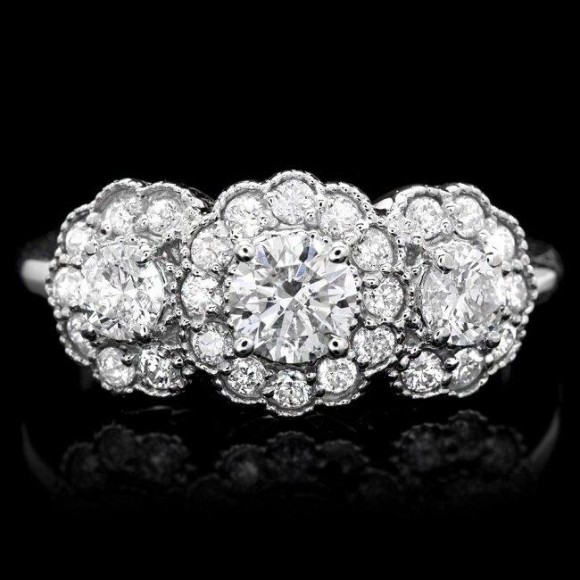 14k White Gold 1.3ct Diamond Ring