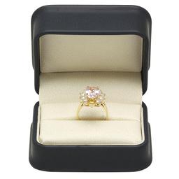 14K Gold 3.61ct Kunzite 0.86ct Sapphire 1.36ct Diamond Ring