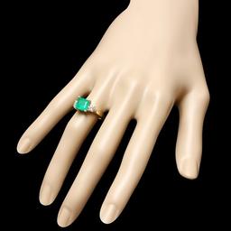 14k Gold 2.00ct Emerald 0.60ct Diamond Ring