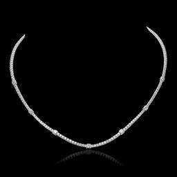 18K White Gold 9.53cts. Diamond Necklace