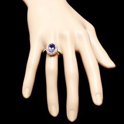 14k Gold 3.25ct Tanzanite 1.20ct Diamond Ring