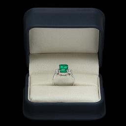 18K Gold 3.68 Emerald .61 Diamond Ring