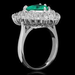 14K Gold 2.28 Emerald 1.70 Diamond Ring