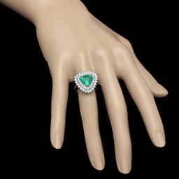 14K Gold 2.28 Emerald 1.70 Diamond Ring