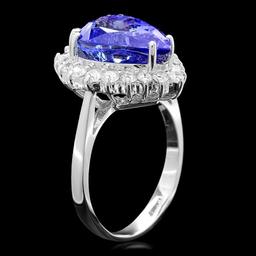 18k Gold 6.00ct Tanzanite 0.80ct Diamond Ring