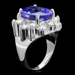 14k Gold 10.00ct Tanzanite 2.50ct Diamond Ring