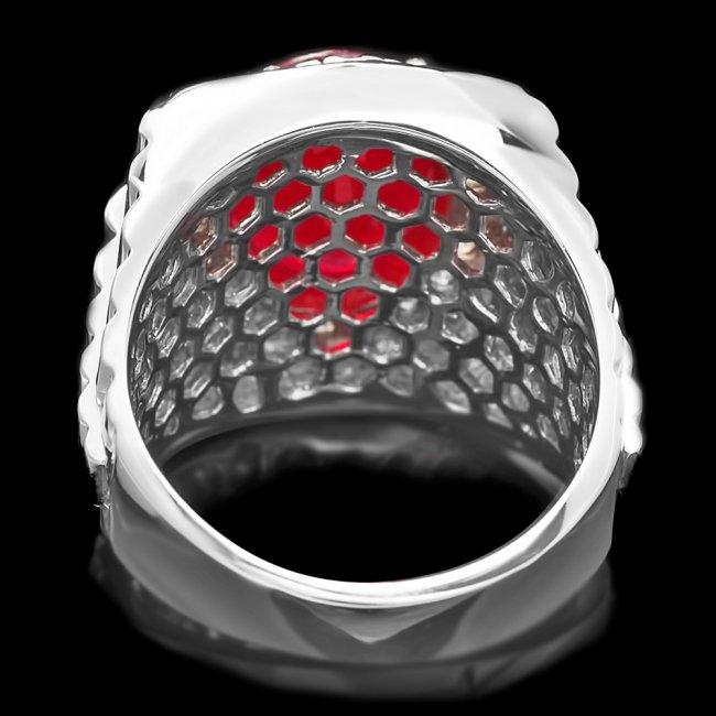 14k White Gold 10.00ct Ruby 0.80ct Diamond Ring