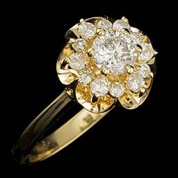 14k Yellow Gold .8ct Diamond Ring