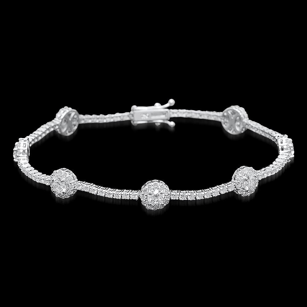 18k White Gold 5.95ct Diamond Bracelet