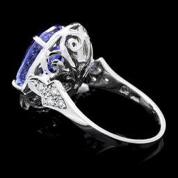 14k Gold 7.00ct Tanzanite 0.70ct Diamond Ring