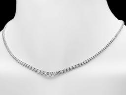 18k White Gold 8.50ct Diamond Necklace