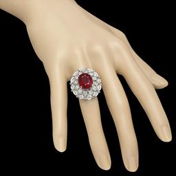 14K Gold 10.35ct Ruby 1.73ct Diamond Ring