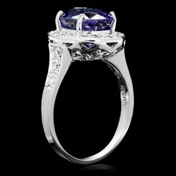 14k Gold 4.00ct Tanzanite 0.50ct Diamond Ring