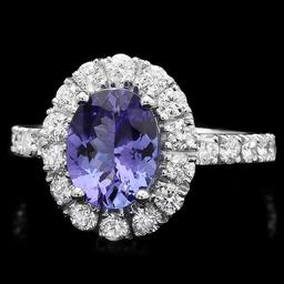 14k Gold 1.82ct Tanzanite 0.92ct Diamond Ring