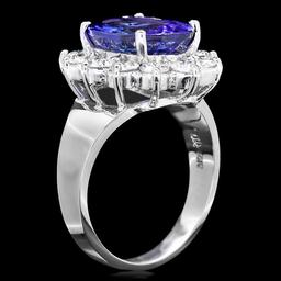 14k Gold 5.00ct Tanzanite 1.40ct Diamond Ring