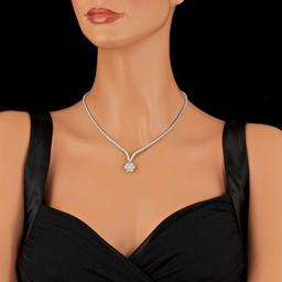 18k White Gold 10.2ct Diamond Necklace