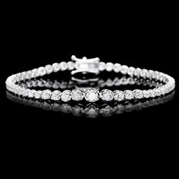 18k White Gold 3.00ct Diamond Bracelet