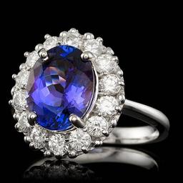 14k Gold 4.00 Ct Tanzanite 1.00ct Diamond Ring