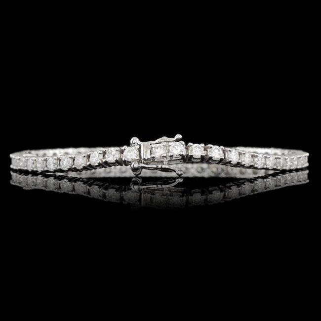 14k White Gold 4.80ct Diamond Bracelet