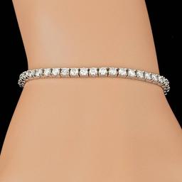 14k White Gold 4.80ct Diamond Bracelet