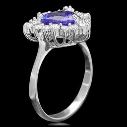 14k Gold 1.80ct Tanzanite 0.70ct Diamond Ring