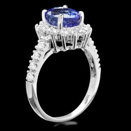 14k Gold 2.65ct Tanzanite 0.75ct Diamond Ring