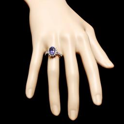 14k Gold 2.65ct Tanzanite 0.75ct Diamond Ring