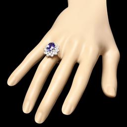 14k Gold 3.50ct Tanzanite 1.70ct Diamond Ring