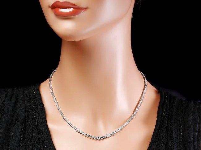 18k White Gold 8.50ct Diamond Necklace