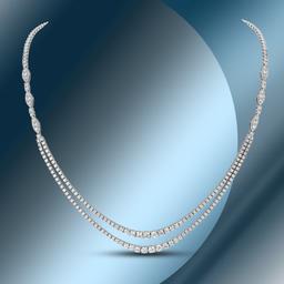 18K Gold 8.05cts Diamond Necklace