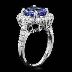 14k Gold 3.50ct Tanzanite 1.00ct Diamond Ring