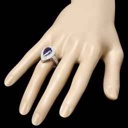 14k Gold 3.00ct Tanzanite 1.40ct Diamond Ring