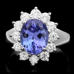 14k Gold 2.50ct Tanzanite 1.00ct Diamond Ring