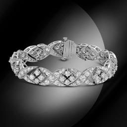 18K White Gold 14.85cts Diamond Bracelet