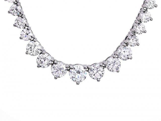 18k White Gold 9.20ct Diamond Necklace