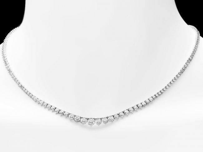 18k White Gold 9.20ct Diamond Necklace