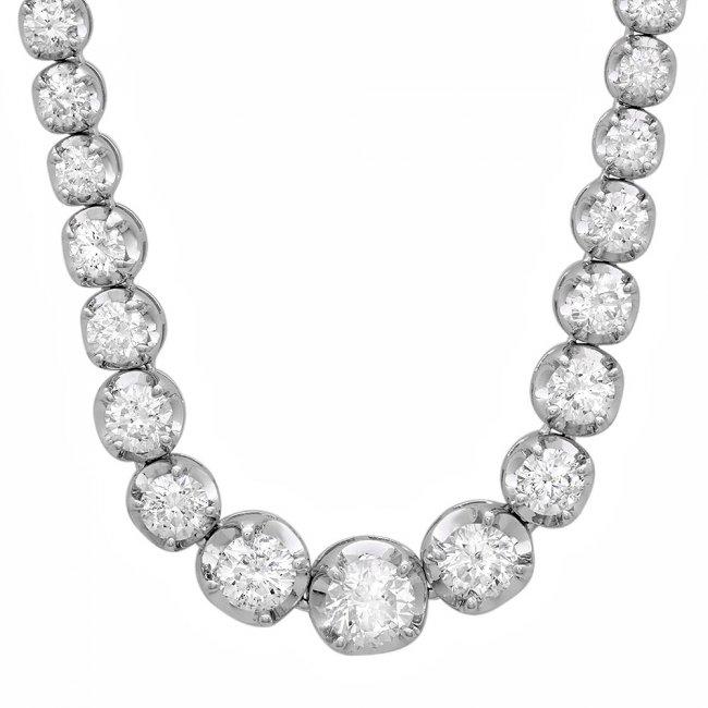 18k White Gold 9.20ct Diamond Necklace