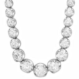 18k White Gold 11.60ct Diamond Necklace