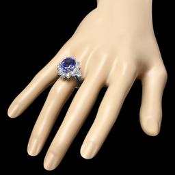 14k Gold 7.50ct Tanzanite 2.00ct Diamond Ring